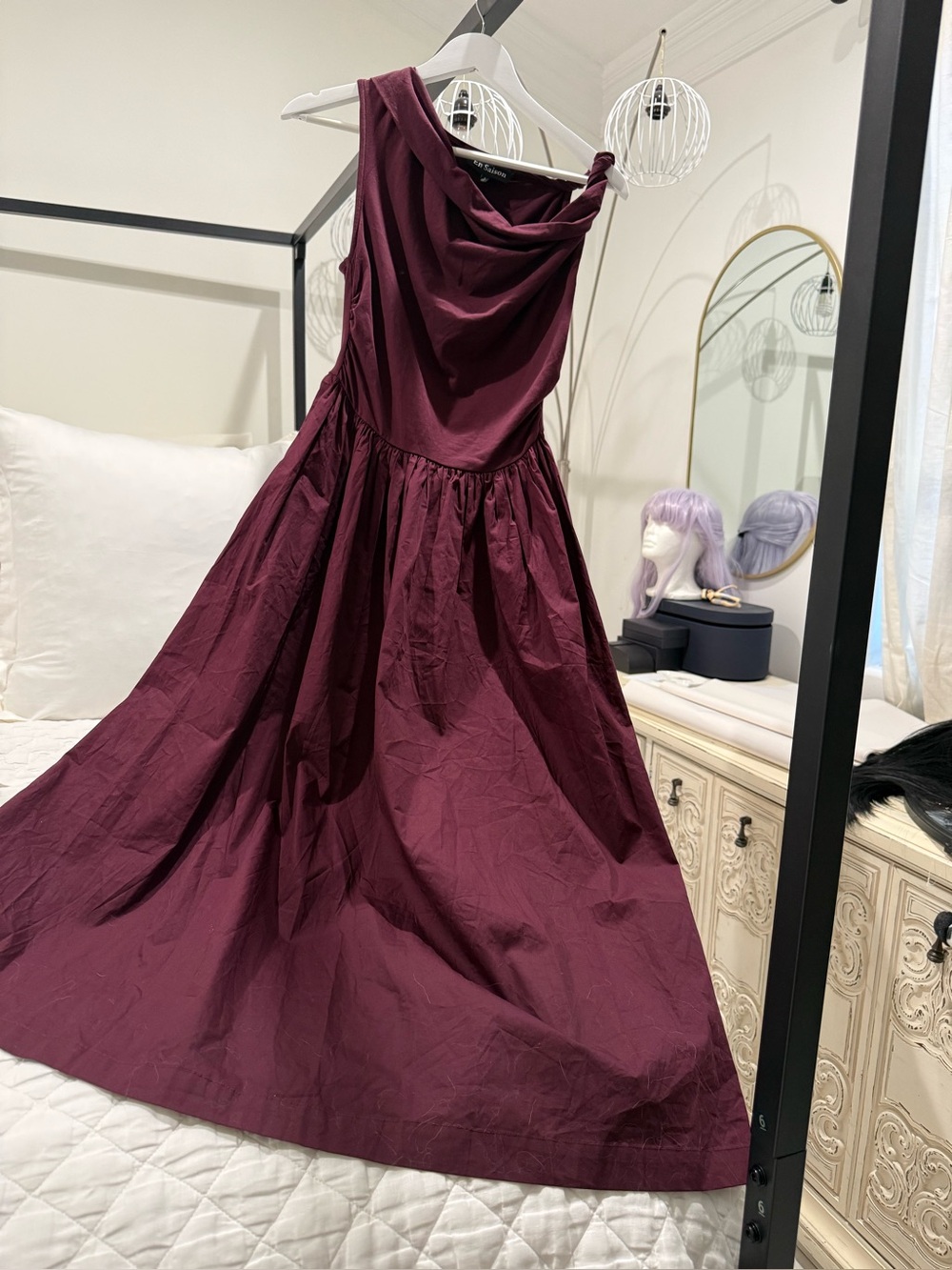 En Saison burgundy Sleeveless Midi Dress